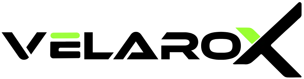 logo Velarox – czarne logo dystrybutora samochodów elektrycznych BLAVAL